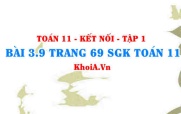 Bài 3.9 trang 69 SGK Toán 11 tập 1 Kết nối tri thức